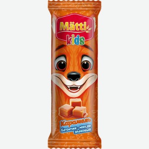 Батончик Matti Kids злаковый карамель 24г