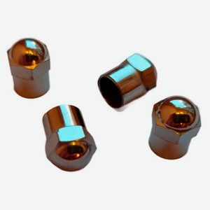 Колпачок на вентиль бескамерных шин AvtoVins хром, 4 шт