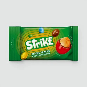 Драже «Strike» арахис в цветной глазури, 40 г