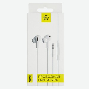 Наушники-гарнитура Red Line Stereo Headset SP18, Jack 3,5mm, белые