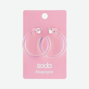 SODA Серьги HOLO RINGS #sugargem, 1 пара