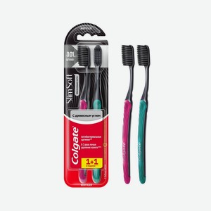 Зубная щетка Colgate SlimSoft Шелковые нити мягкая 1+1
