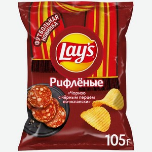 Чипсы картофельные Lay s Чоризо с чёрным перцем по-испански, 105г, 105 г