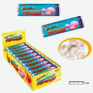 Конфеты таблетированные: освежающие Прохладок Фруктовый Торнадо со вкусом мяты и бабл гам