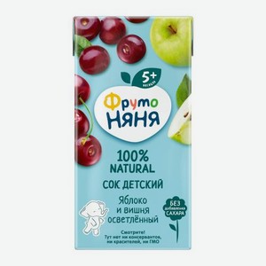 Сок из яблока и вишня с 5 месяцев Фрутоняня 200мл 200 г