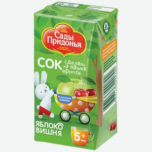 Сок САДЫ ПРИДОНЬЯ, Яблоко-вишня, 125мл