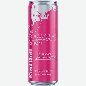 Энергетический напиток Red Bull The Peach Edition со вкусом белого персика, 473мл