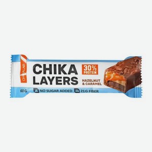 Батончик глазированный Chikalab со вкусом Лесной орех с карамелью 60г 60 г