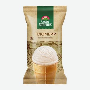 Мороженое Село Зеленое Вафельный стакан с пломбиром ваниль 15% 90г 90 г