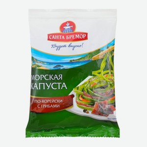 Капуста морская по корейски с грибами 350 СБ Санта Бремор