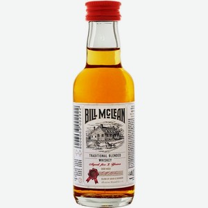 Виски Bill McLean традиционный 40% 0.05л
