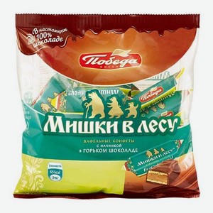 Конфеты шоколадные без сахара Мишки в лесу Победа вкуса 200г 200 г