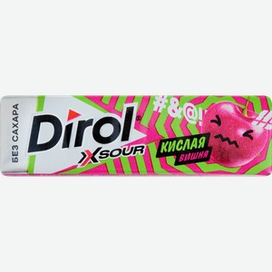 Жевательная резинка DIROL X Sour кислая вишня, без сахара, 13,6г