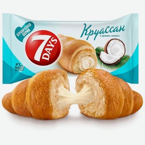 Круассан 7Days с кремом со вкусом кокос, 65г