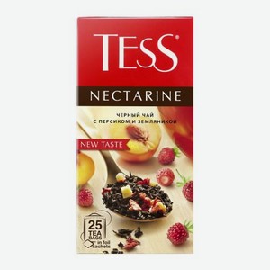 Черный чай с персиком и земляникой Tess Nectarine 25пак 37.5г 38 г