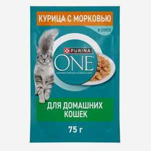Корм влажный PURINA ONE для взрослых домашних кошек с куриц