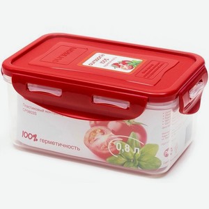 Контейнер Пластик Красный 0.8л Орсон Арт.cp0803s/rd