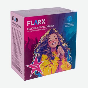 Колонка портативная, аккумуляторная, с микрофоном, FLARX, в ассортименте