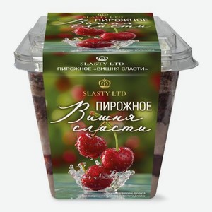 Бисквитное пирожное с какао и вишневой начинкой Slasty Ltd 110г 110 г