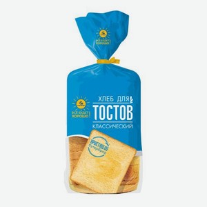 Хлеб для тостов Классический нарезанный Каравай 500г 500 г