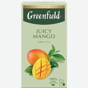 Чай зеленый Greenfield Сочный манго (Juicy Mango) 20 пакетиков 34 г