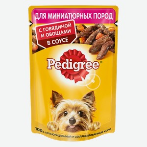 Корм для собак PEDIGREE для мини-пород говядина-овощи, 85г