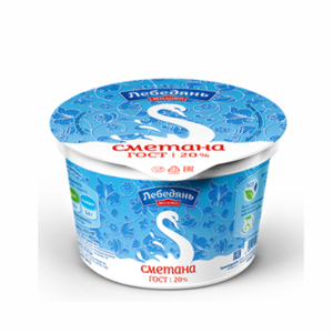 Сметана ЛЕБЕДЯНЬ 20% 180г