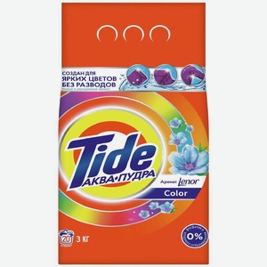 Порошок стиральный Tide Color с ароматом от Lenor для цветного белья автомат, 3кг