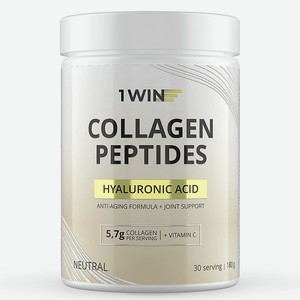 1WIN Коллаген с витамином C, вкус нейтральный Dietary Supplement Collagen+Hyaluronic acid, taste Neutral, 180 г