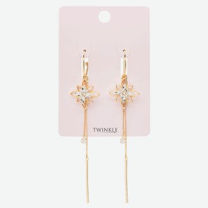 TWINKLE Серьги CRYSTAL FLOWERS, 1 пара