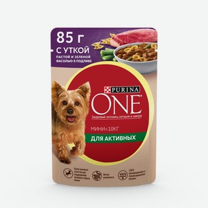 Корм влажный Purina ONE МИНИ для активных собак мелких поро