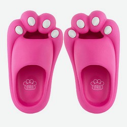 Шлепанцы детские Лапки монстрика розовые