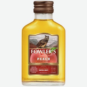 Настойка Fowler`s Peach Whisky Infusion полусладкая 35% 100мл, 100 мл