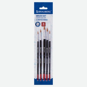 Кисти BRAUBERG 5шт синтетика