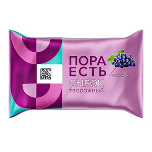 Сырок творожный Пора Есть с изюмом 9% 80 г