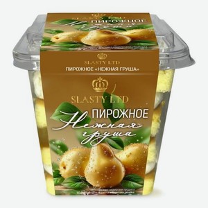 Бисквитное пирожное с кремом и грушей Slasty Ltd 100г 100 г