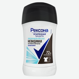 Дезодорант-антиперспирант женский «Рексона» Невидимая Прозрачный кристалл твердый стик, 40 мл