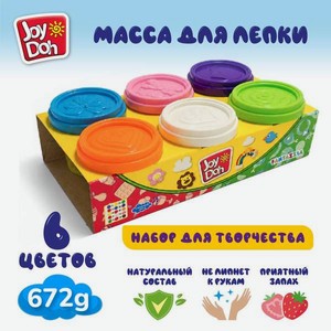 Масса для лепки Joy-Doh 6 цв.