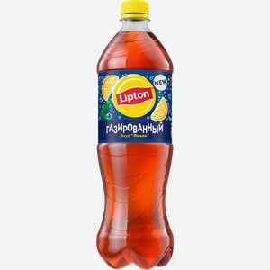 Напиток LIPTON Черный чай со вкусом лимона газированный, 1л