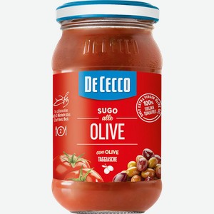 Соус томатный DE CECCO Olive, c оливками, 200г