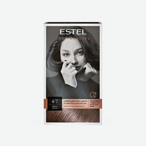 Краска - уход для волос Estel Совершенство 4/7 Шатен коричневый