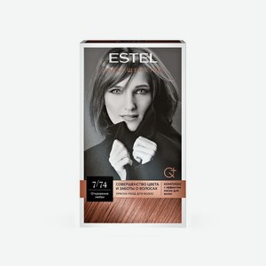 Краска - уход для волос Estel Совершенство 7/4 Русый коричнево-медный