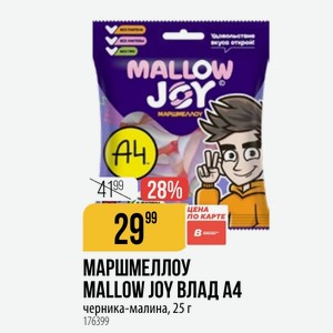 МАРШМЕЛЛОУ MALLOW JOY ВЛАД А4 черника-малина, 25 г