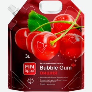 Стеклоочиститель FIN TIPPA лето, Bubble Gum вишня, Дой-пак, Россия, 3 л