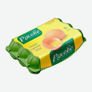 Яйцо куриное Русово С0 15шт 1 кг