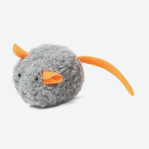 Игрушка для кошек Мышка с оранжевыми ушками со звуковым чипо