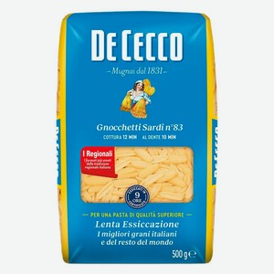 Макаронные изделия De Cecco Gnocchetti Sardi Ньоккетти Сарди №83 Италия, 500 г
