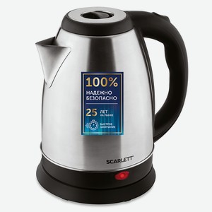SCARLETT Электрический металлический чайник SC-EK21S51, цвет: Серебряный, 1 шт