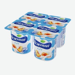 Йогурт НЕЖНЫЙ, с соком персика, 1,2%, 100г