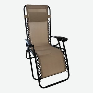 Шезлонг 108х66,5х175см коричневый